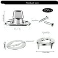 thumbnail image 5 of Stainless Steel Twist Lock Fasteners 20 Pack for Boats Tents Furniture, 5 of 7