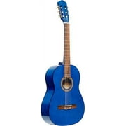 4/4 classical guitar with linden top, blue