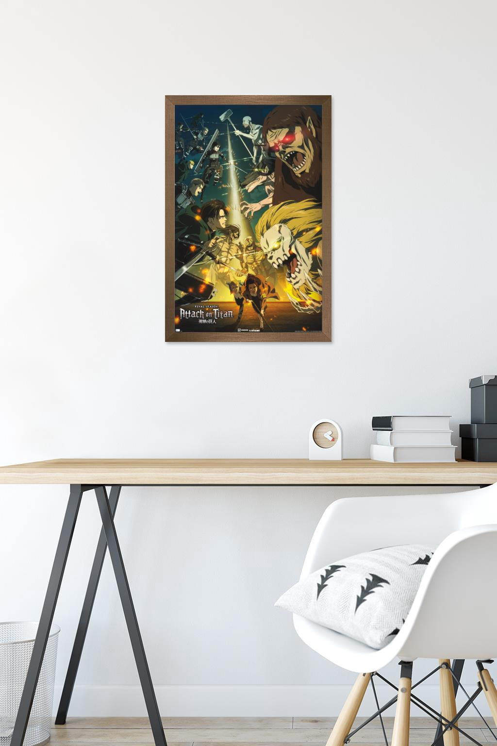 Attack on Titan: Season 4 - Key Visual 3 Wall Poster, 14.725" x 22.375" Framed