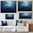 thumbnail image 4 of Designart "Mysterious Blue Ghost Of The Sea III" Shark Floater Framed Wall Decor, 4 of 5
