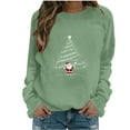 thumbnail image 2 of Merry Christmas Sweatshirts Womens Crewneck Christmas Printed Shirts Loose Long Sleeve Blouses Casual Xmas Sweatshirt Holiday Party Pullover Sweater Tops, 2 of 4