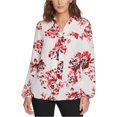 thumbnail image 1 of DKNY Blouse à Fleurs pour Femmes, Multicolore, Petite, PL, 1 of 1