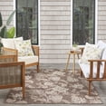 thumbnail image 4 of Nourison 4' x 6' Garden Oasis Flatweave Indoor Outdoor Area Rug Mocha, 4 of 10