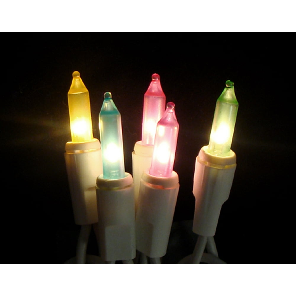 Set of 35 MultiColor Pastel Easter Spring Mini Christmas Lights 2.5