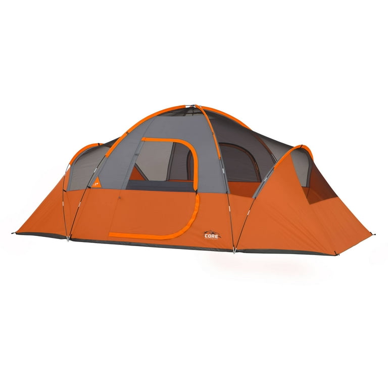 Ozark trail weatherbuster 9 person dome tent with two bonus queen airbeds value bundle hotsell