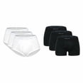 thumbnail image 2 of Neiman Marcus 100% Cotton Men's Underwear 3-Pack Tagless Black White Boxer Briefs, 2 of 5