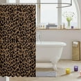 thumbnail image 3 of Leopard Print Fabric Waterproof Shower Curtain Cheetah Print Decor Bath Curtain Brown Wild Animal Bathroom Shower Curtain Set with Hooks Waterproof Polyester 36"W x 72"L (Pack of 1), 3 of 6
