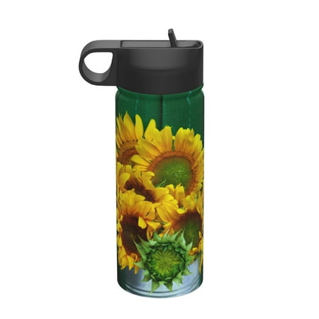 

Picia Sunflowers in Bucket Pattern 18oz Sports Insulated Kettle With Straw Insulated Water Bottle For Running Hiking Cycling Climbing Men S Woman Insulated Water Bottle