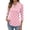Red, variant on Iaqnaocc Womens Tops Casual 3/4 Length Sleeve Polo Shirt PLaid Office Business V Neck Collared Golf polos Trendy Summer Tees With Pocket Red XXXL