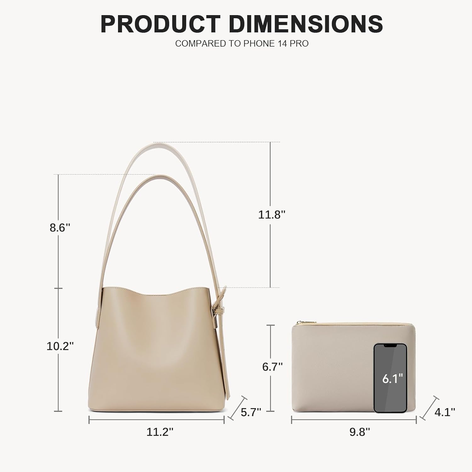Bucket Bag Leather Shoulder Purses for Women Trendy Adjustable Strap