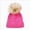 Hot Pink Cap, variant on Toddler Kids Beanie Solid Color Cute Knitting Hat with Pom-Pom for 3-8 Years Little Kids Winter Beanie Hat
