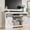 Rustic White, variant on Heynemo Farmhouse TV Stand for 65+ Inch TV, Tall Entertainment Center with Storage Cabinets and Sliding Barn Doors, Mid Century Modern Media TV Console Table for Living Room (Light Rustic Oak)