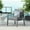 Gray, variant on Modern Outdoor Lounge Chair with Aluminum Frame and Comfortable Polyester Cushions,Patio Accent Chair with Rope Woven,All-Weather Outdoor Patio Chairs for Garden Backyard Balcony,Gray+Silver