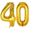 thumbnail image 2 of 40 Globos de números Gold Big Foil Mylar Giant Jumbo 40 Globos para Hombres Mujeres Sumini Jonhamwelbor Jonhamwelbor, 2 of 2