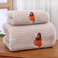 thumbnail image 2 of TERGAYEE Coral Fleece Towel,Little Dinosaur Series Soft Water Absorbent,Bath Pool Camping Travel Towel Quick Dry Ultra Absorbent Beach Blanket Bath Shower Towel, 2 of 5