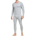 thumbnail image 3 of Wlynlyn Mens Thermal Underwear Set 2 Piece Pjs Outfits Casual Warm Soft Long Johns Winter Base Layer Tops Bottoms, 3 of 8