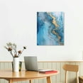 thumbnail image 2 of COMIO Blue Abstract Canvas Wall Art For Living Room Bedroom Wall Decor Office Pictures Watercolor Wall Paintings Bathroom Home Decoration Posters Prints Artwork, 2 of 4