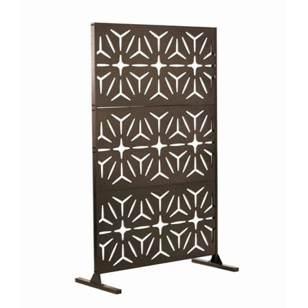 72.36" x 44.4" Decorative Privacy Screen Outdoor Freestanding Metal Panels for Garden Patio Unbranded