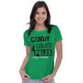 thumbnail image 4 of Funny Christmas Candy Lights Poles Women's T Shirt Ladies Tee Brisco Brands X, 4 of 5