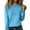 31#Sky Blue, variant on Lace Up Pullover Sweaters,Women's Crew Collar Tops,Long Sleeve Casual Knitwear for Soft Comfort 2026 Turquoise M
