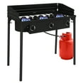 thumbnail image 6 of SamyoHome Outdoor Stove 3 Burner Gas Burner Cooker 225000 BTU with Wind Panel for Camp Paito Cooking Frying Canning, 6 of 7