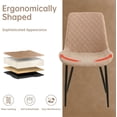 thumbnail image 4 of NORDICANA 37" Round Dining Table Set, Mid Century Modern Round Dining Table for 4 Person, Coffee Table for Kitchen Dining Room, Office, Save Space (1 Table with 4 Beige Chairs), 4 of 9