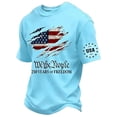 thumbnail image 4 of CCRFTGI American Flag Shirts for Kids Boys Girls Size 7 Patriotic Casual 4th Of July We the people American Flag Stars Striped Outfits Freedom Summer Tops Festival T-Shirts Light Blue 2-3 Years, 4 of 4