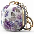 thumbnail image 1 of wonima11 wenew Case Cover for Galaxy Buds 2/ Galaxy Buds Pro/Galaxy Buds Live, Cute Patterns Hard Shell with Key Chain Clip for Girls Kids Women Men (Purple), 1 of 1