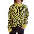 thumbnail image 2 of Amidoa Women Sweater Yellow Long Sleeve Funny Plus Size Graphic Knit Chunky Sweaters Womens Sweaters Cardigan L, 2 of 5