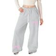 thumbnail image 6 of FASHOFT Girl's Bowknot Baggy Sweatpants Cute Bow Straight Leg Joggers With Pockets Casual Sweat Pants For Teen Girls Grey, 6 of 9