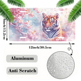 thumbnail image 2 of 1 Pcs 2D Flat License Plate Covers & Frames, Tiger and Cherry Blossoms For Decorative Front, Waterproof For Decoration Aluminum License Plate Covers & Frames Cover For Men Women, 12" X 6", 2 of 7