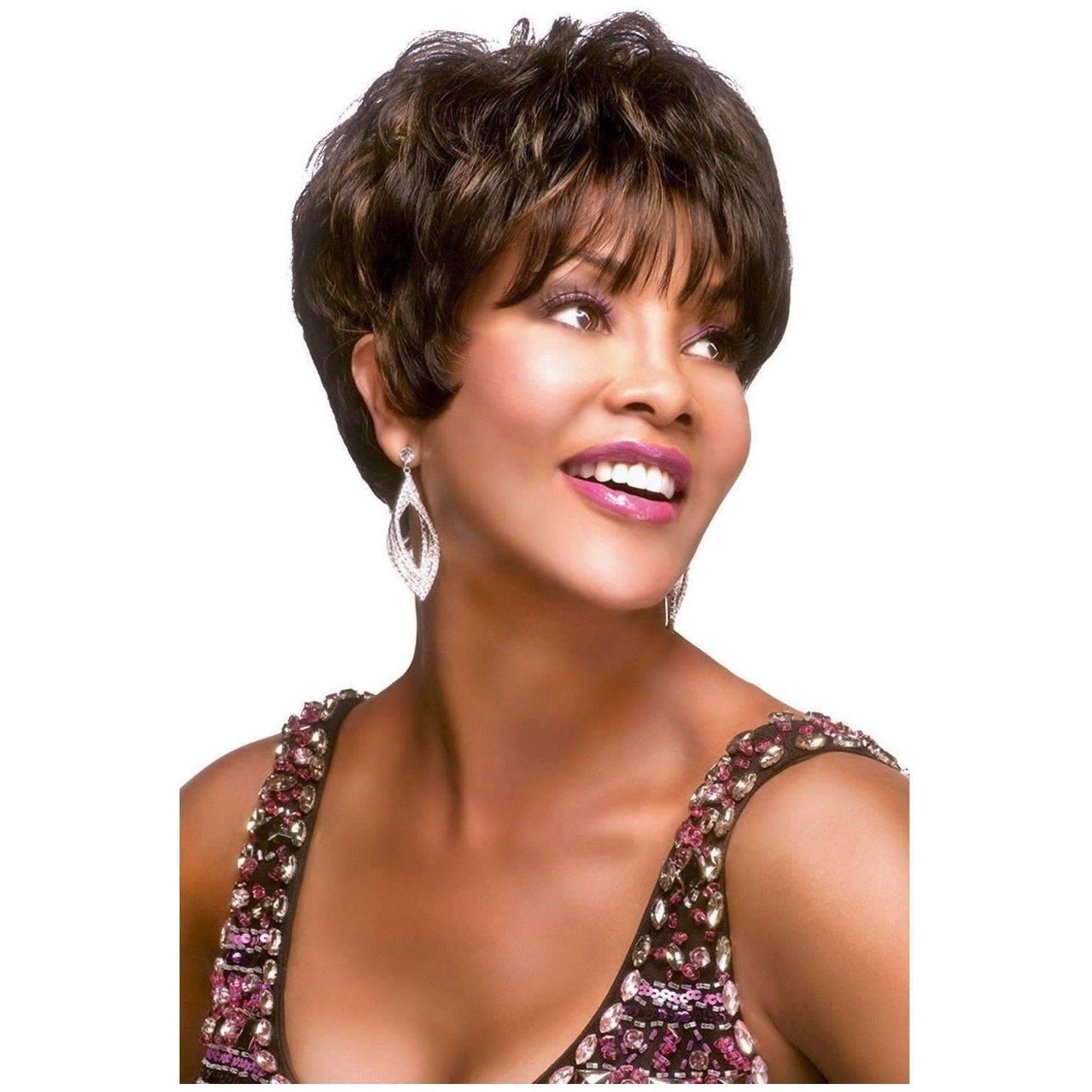 Vivica Fox H-205 Human Hair Wig, 1 Black
