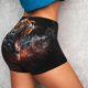 thumbnail image 4 of Balery Cool Tiger Pantalones cortos de entrenamiento estampados para mujer, sin costuras, ajustados, para gimnasio, yoga, correr, deportes, ejercicio activo, fitness.-XX-Large, 4 of 8