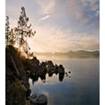 thumbnail image 2 of Ambesonne Nautical Duvet Cover Set, Lake Tahoe at Sunset, 2-Calking, Blue Grey, 2 of 2