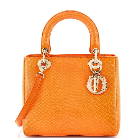 Pre-Owned Lady Dior Bag Python Medium By Rebag