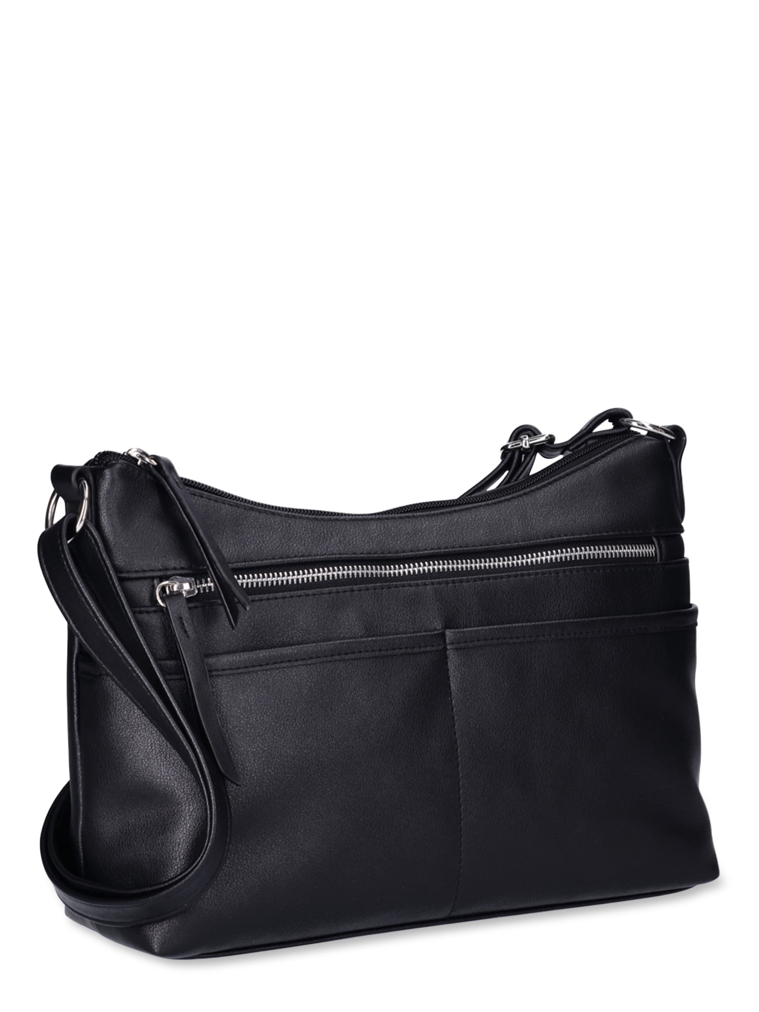 Time and Tru Women’s Hallie Crossbody Handbag, Black