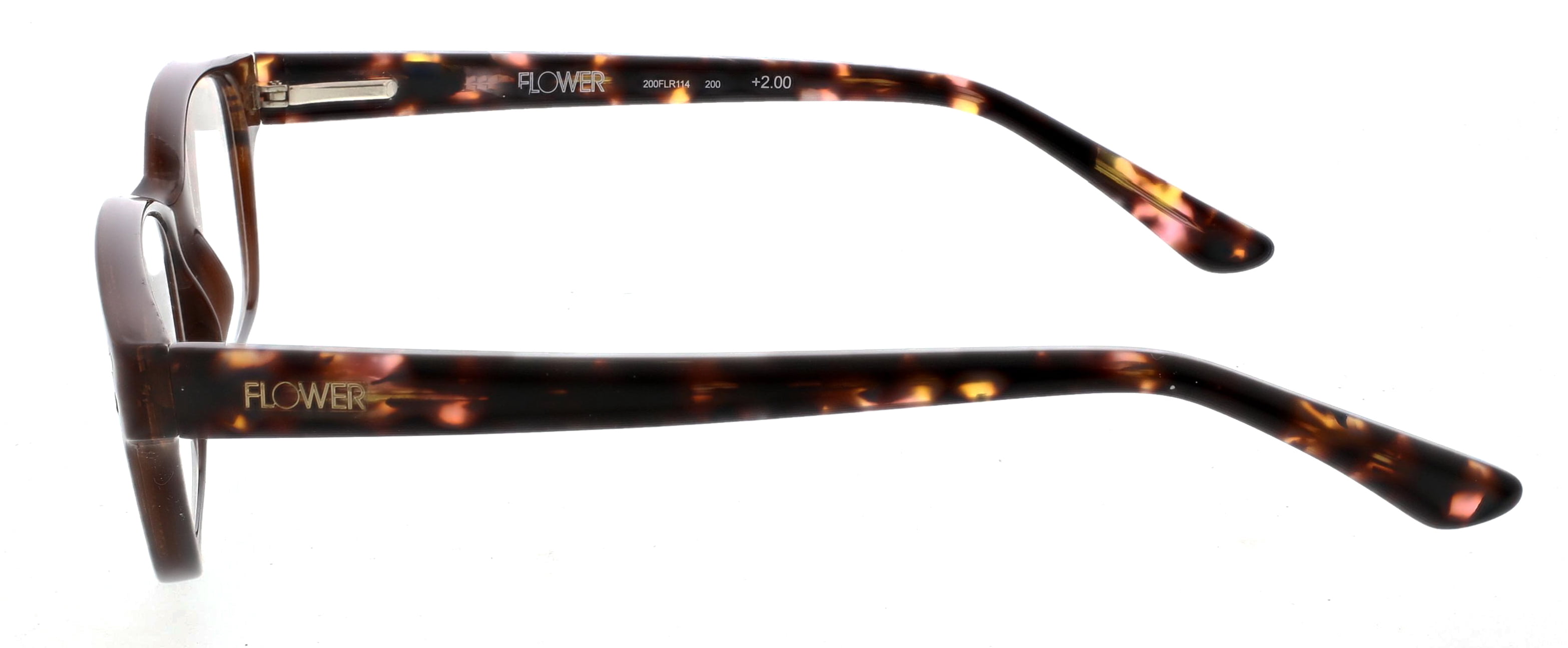 Flower by Drew Barrymore Julia Women's 2.0 Reading Glasses, Brown/Demi