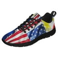 thumbnail image 2 of Filipino American Flag Running Shoes Sneakers Mesh Black Size 12, 2 of 5