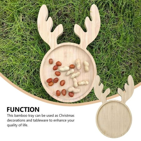 

HMPEAIIY Christmas Wooden Serving Tray Classic Christmas Shape Food Tray For Cheese Snack Cookie Fruit For Party Aluminum Cake Pans 9x9 Shaped Cookie Pans for Baking