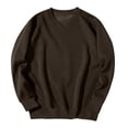 thumbnail image 6 of Mens Sweatshirts Fashion Long Sleeve V-Neck Pullover Fall Winter Casual Ribbed Cuffs Solid Color Sweatshirt for Daily Wear Army Green L, 6 of 7