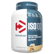 Dymatize ISO 100 Hydrolyzed 100% Whey Protein Isolate Powder, Gourmet Vanilla, 25g Protein, 3 Lb, 48 Oz