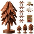 thumbnail image 5 of Walnut Wood Tree Trivet Set, Natural Tree Trivet Set - 3 Wooden Trivets & 1 Stand Like a Christmas, Foldable Kitchen Wooden,for Hotdishes Pot Bowl Teapot Hot Pot Holder (Brown), 5 of 10