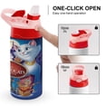 thumbnail image 4 of The Aristocats Kids Water Bottle with Silicone Straw And Spill-Proof Lid, Stainless Steel Double-Wall Vacuum Insulated Water Bottles for Boys Girls, 4 of 8