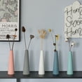 thumbnail image 3 of 8 Inch Contemporary Ceramic Cone Shape Table Vase Modern Pastel Colored Flower Holder, 3 of 9