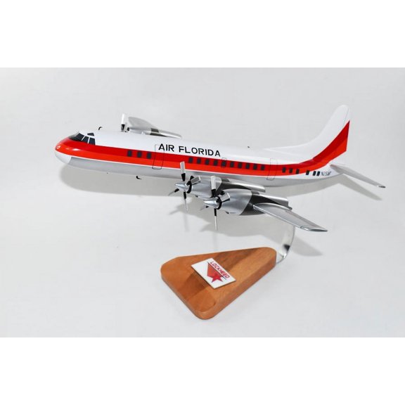 Lockheed Martin L-188C Electra, Air Florida, 18-inch Mahogany Model