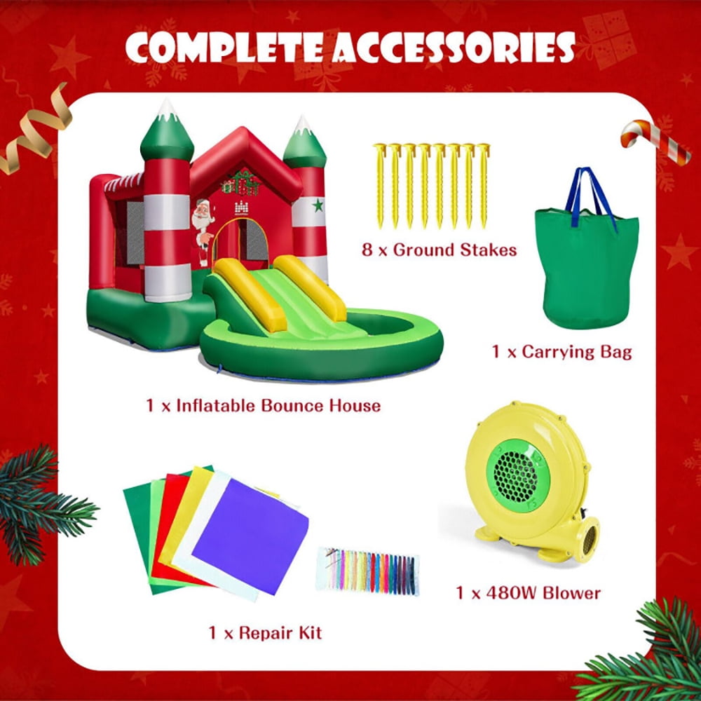Aimee Lii Inflatable Bounce House with Blower for Kids Aged 3-10 Years, Playhouse for Kids Outdoor