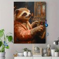 thumbnail image 4 of Qisvanset 12x16 Inch Gambling Sloth Canvas Wall Art, Whimsical Casino Animal Vintage Home Ornament, 4 of 8