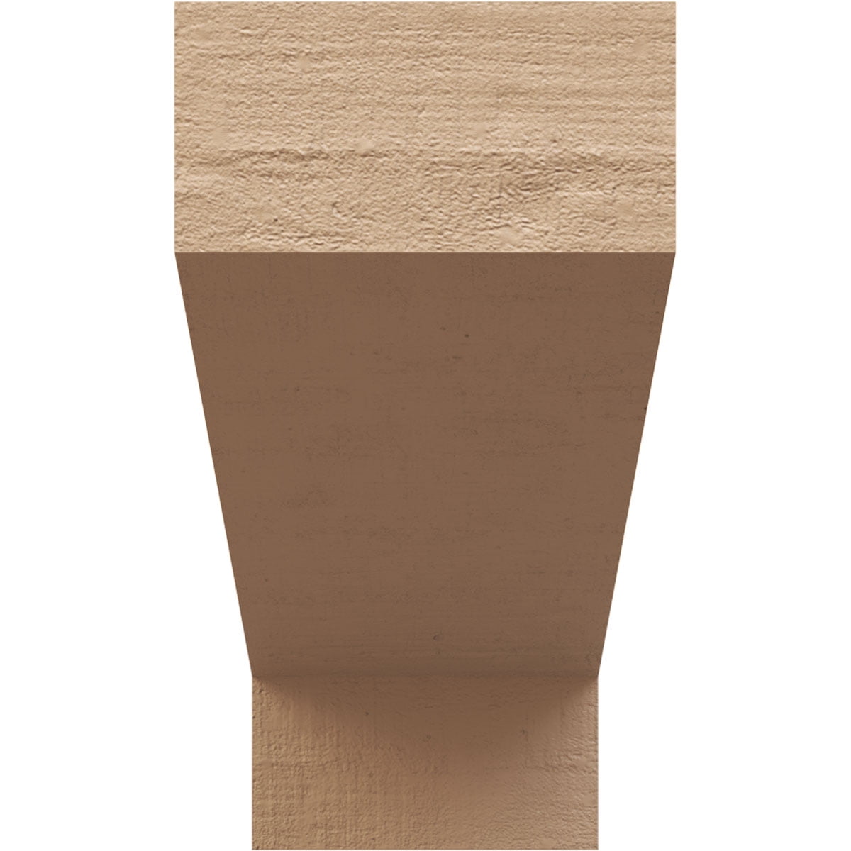 7"W x 21"D x 14"H Classic Clemmons Rough Cedar Woodgrain TimberThane Corbel, Primed Tan