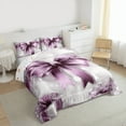 thumbnail image 3 of Homewish Purple Bow 3 Pieces Queen Comforter Set for Teens Boys Girls,Merry Christmas Ultra Soft Bedding Sets,Bling Glitter Bedding Comforter Set,Microfiber Bedroom Decor,Reversible, 3 of 8