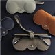 thumbnail image 3 of Soft Leather Sunglasses Bag, Leather Glasses Case Holder Portable Soft Leather Sunglasses Bag Slim Sunglasses Pouch(color: Orange Green Gray3pcs, 3 of 4